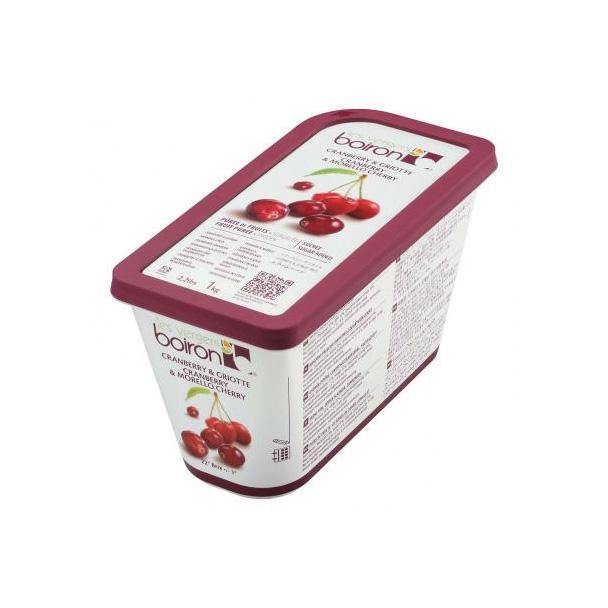 BOIRON Frozen Fruit Puree, Cranberry & Morello Cherry (1kg)