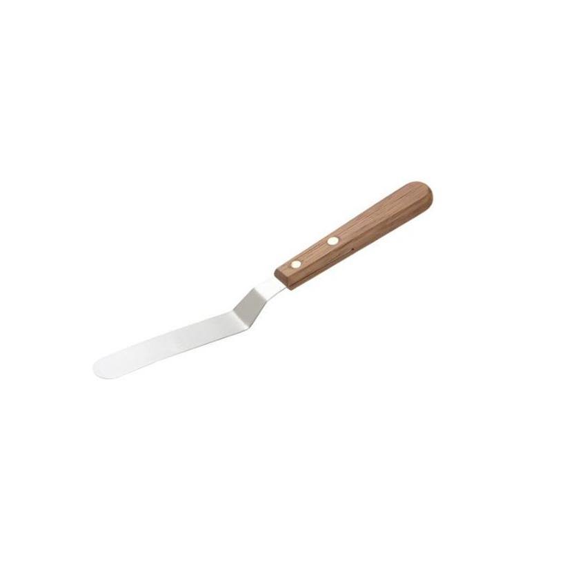 BROWNE Offset Spatula with Hard Wood Handle, 4.5