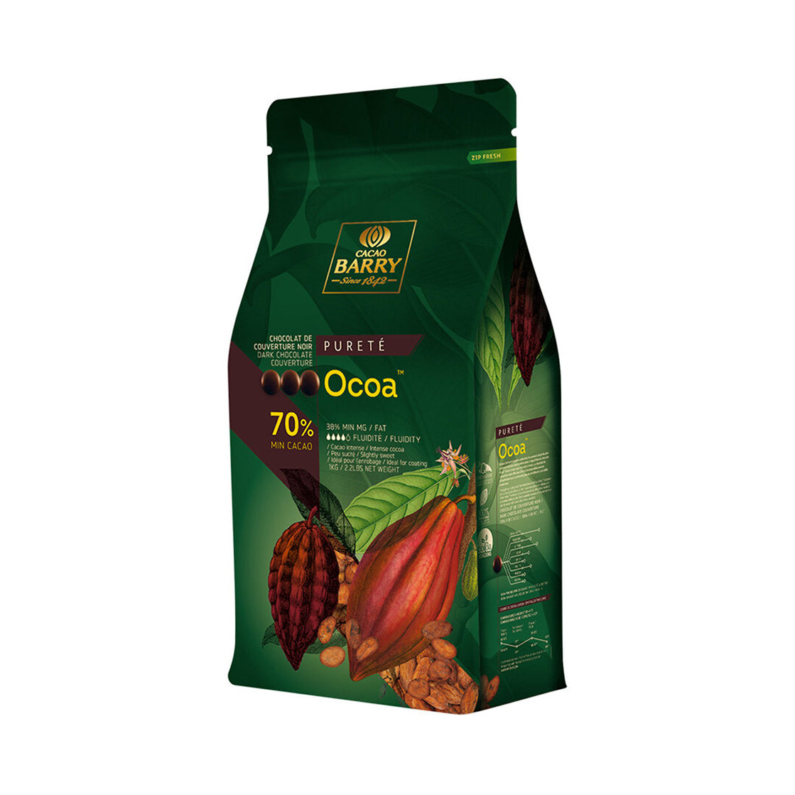 CACAO BARRY Ocoa 70%, Dark Chocolate Couverture