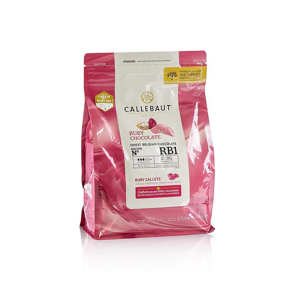 CALLEBAUT Ruby 33%, Ruby Chocolate Couverture