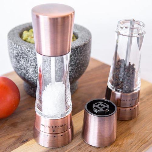 COLE & MASON Derwent Copper Salt & Pepper Mill Gift Set
