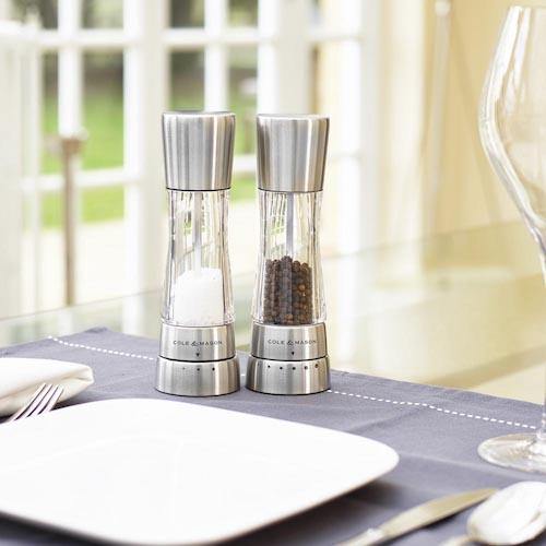 COLE & MASON Derwent S/S Salt & Pepper Mills Gift Set