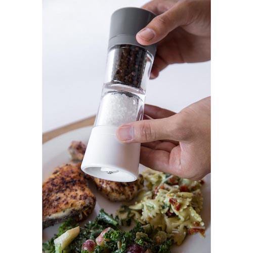COLE & MASON Lincoln White & Grey Duo Pepper & Salt Mill