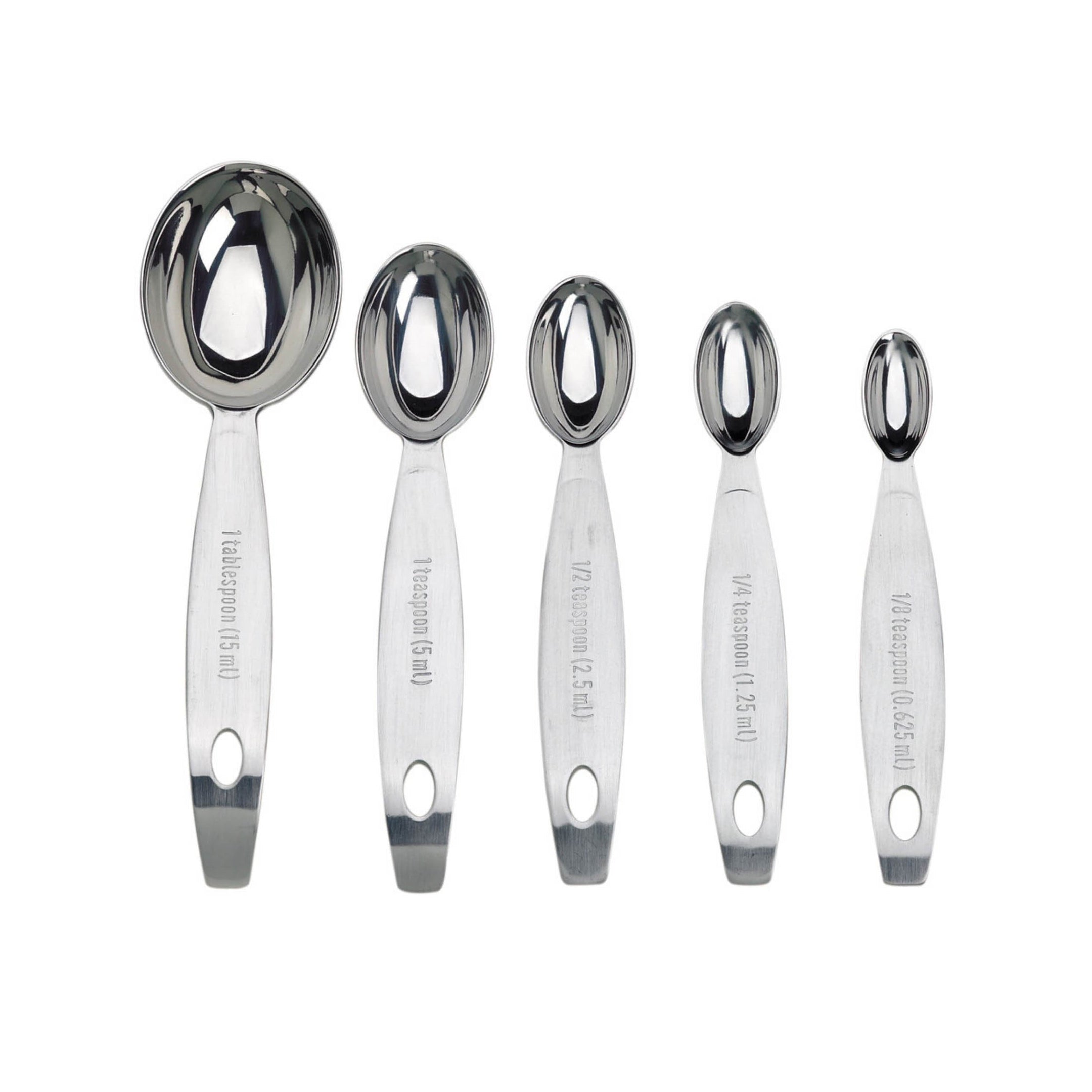 CUISIPRO S/S Oval Measuring Spoons, 5 pcs