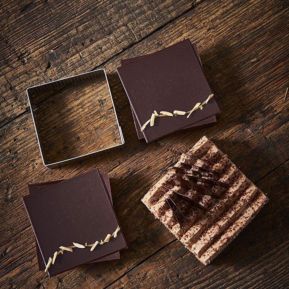 DE BUYER S/S Perforated Square Tart Ring, 2 3/4"