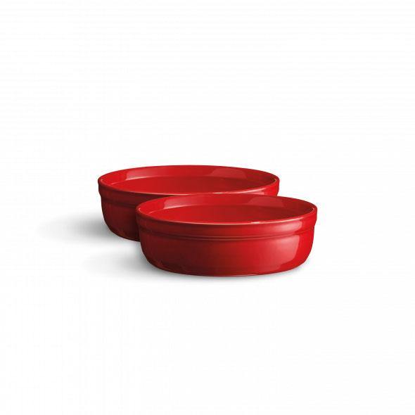 EMILE HENRY 2-piece Ceramic Creme Brulee Ramekin Dish