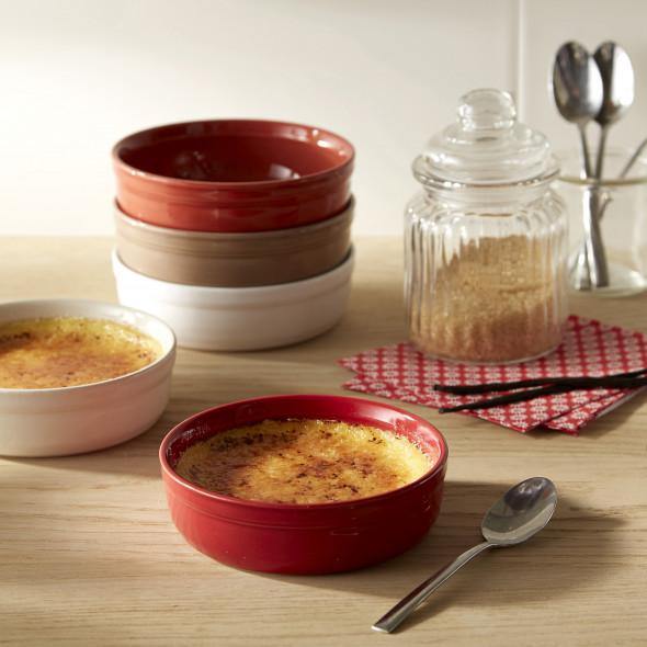 EMILE HENRY 2-piece Ceramic Creme Brulee Ramekin Dish