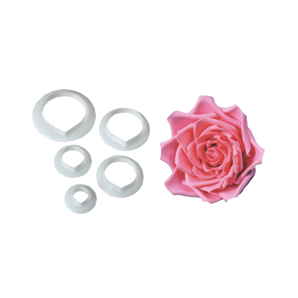 FMM SUGARCRAFT Rose Petal Cutters (set of 5)