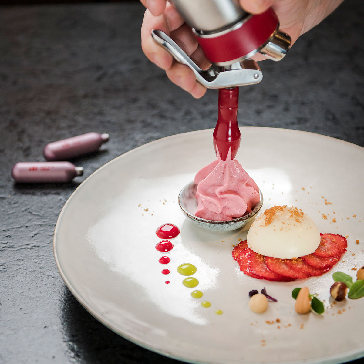 Whipped cream made by iSi Gourmet NSF Whipping Siphon 0.5L