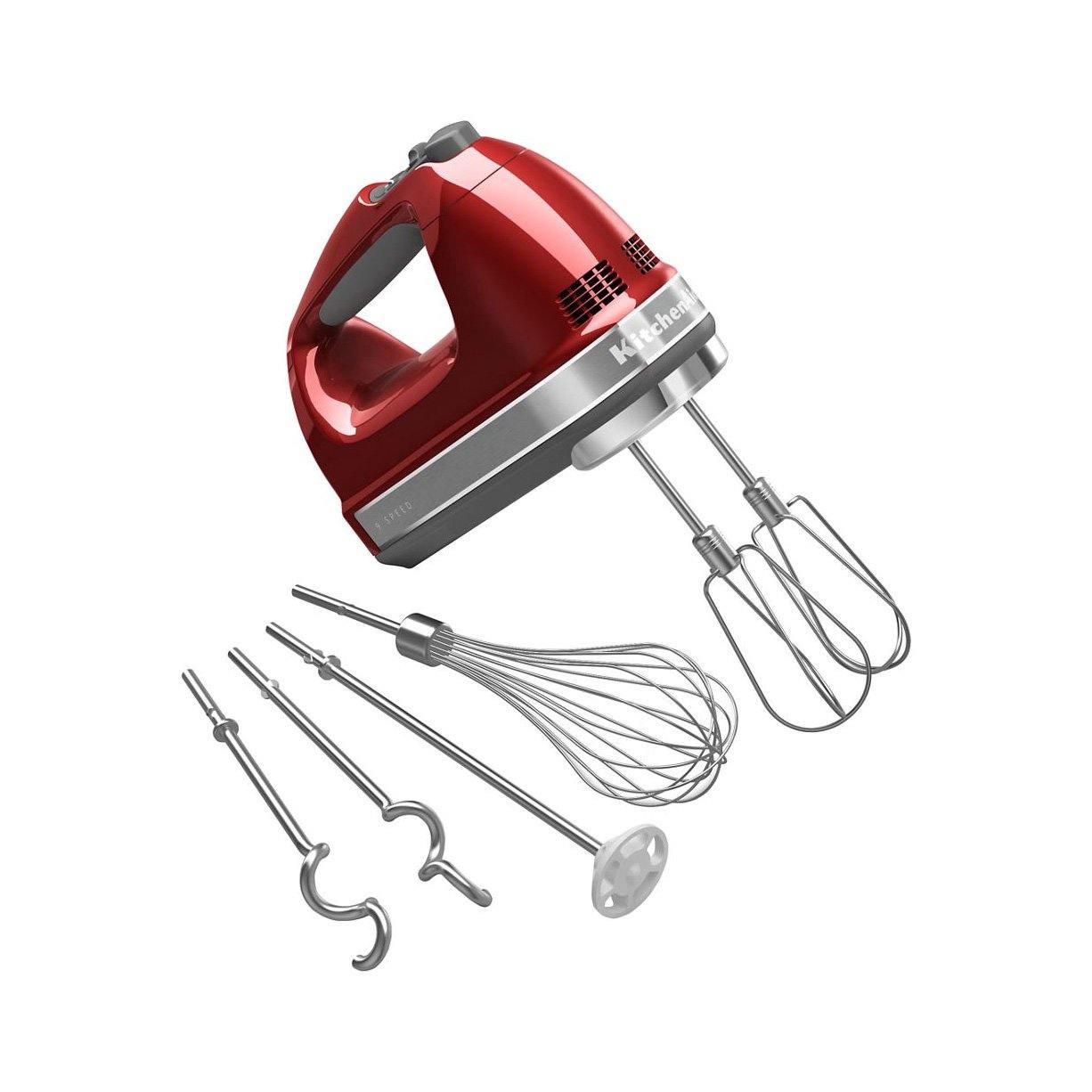 KITCHENAID 9 Speed Deluxe Hand Mixer, Candy Apple Red