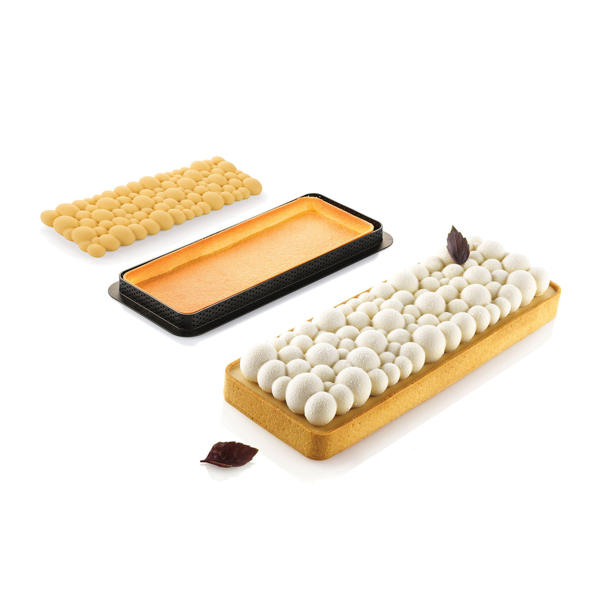 SILIKOMART Bubble Rectangular Tart Ring Kit (Silicone Mould + Ring)