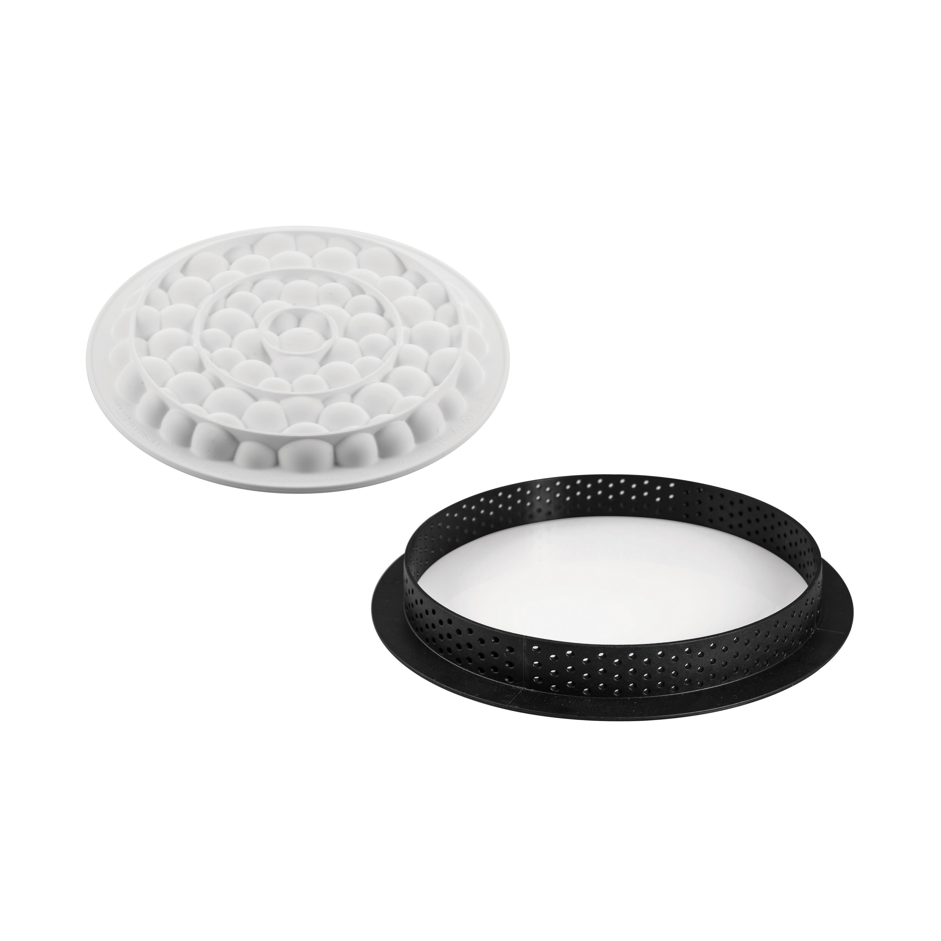 SILIKOMART Bubble Round Tart Ring Kit (Silicone Mould + Ring)