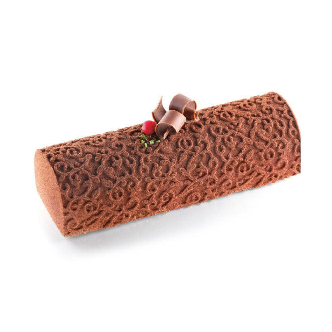 SILIKOMART Tex05 Arabesque Buche Cake Texture Silicone Mat, 250x185x6mm