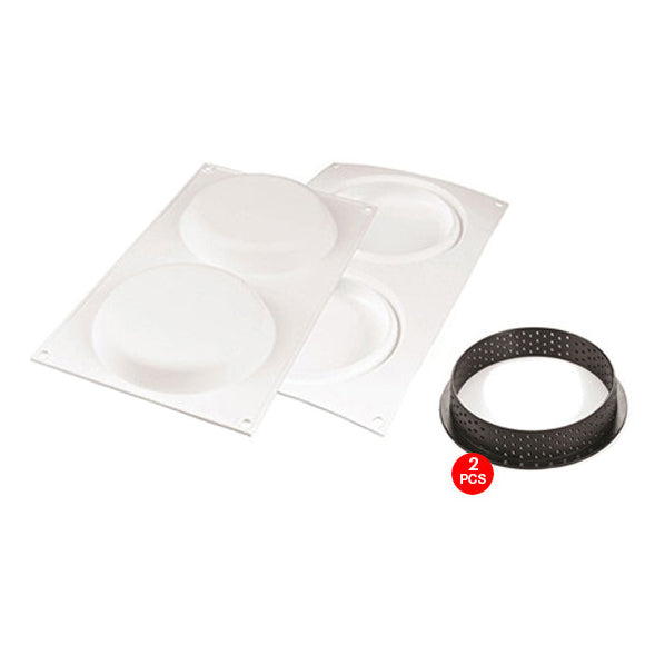 SILIKOMART Round Tart Ring Kit 150 (Silicone Moulds + Rings)