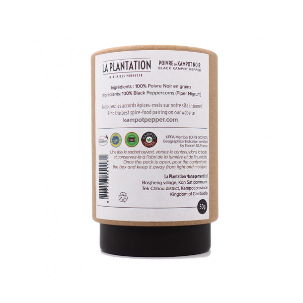 LA PLANTATION Organic Black Kampot Pepper