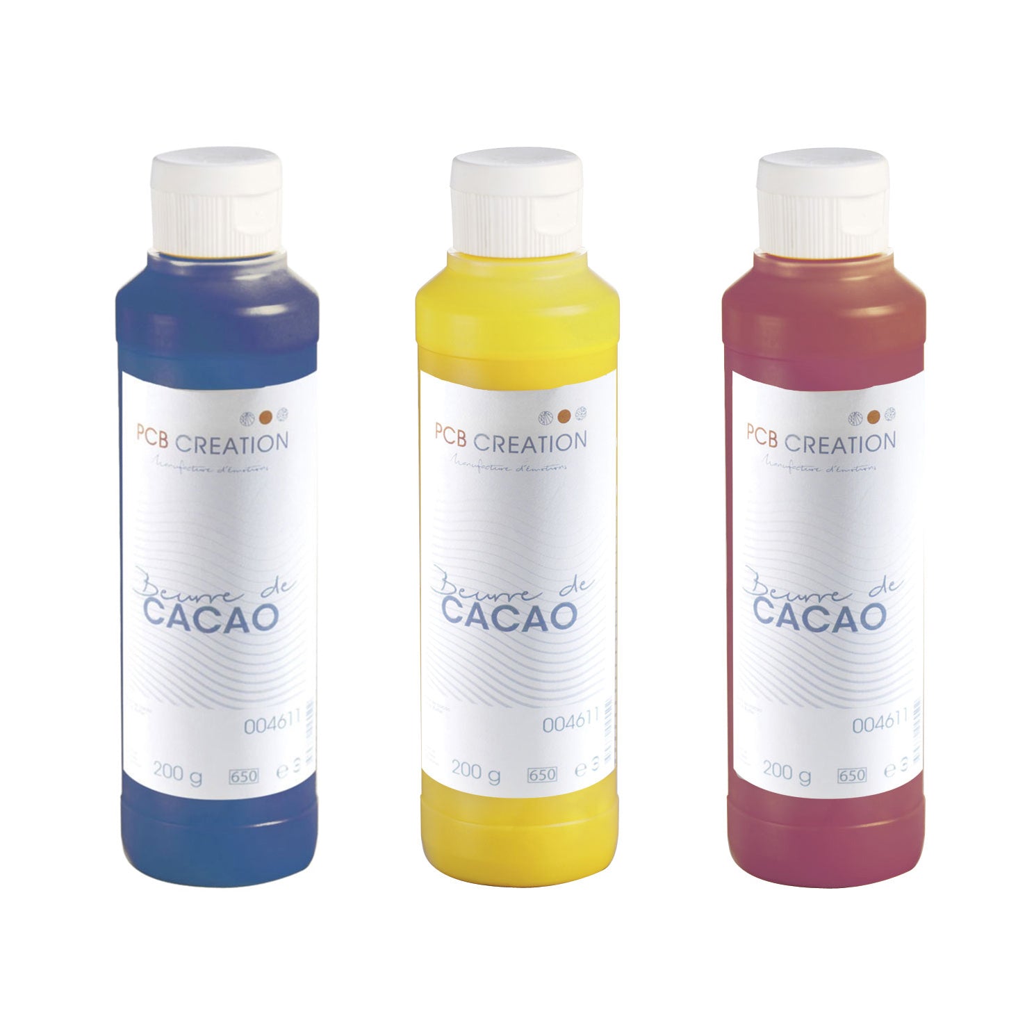 PCB CREATION Coloured Cocoa Butter, Primary Colours Set (Red, Yellow, Blue)