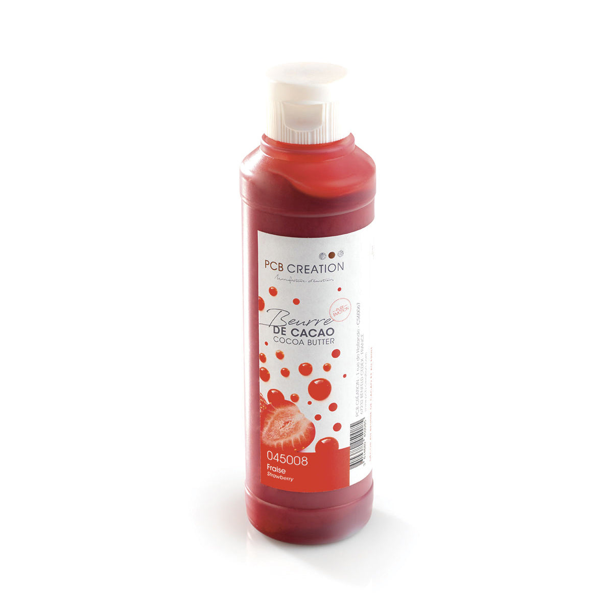 PCB CREATION Strawberry Red Coloured Cocoa Butter, 200g