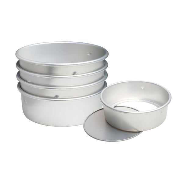 SANNENG Deep Round Cake Pan with Removable Bottom, 12