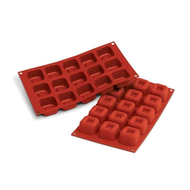 SILIKOMART SF081 Medium Square Savarin Silicone Mould 45 x 45 mm 30.081.00.0060