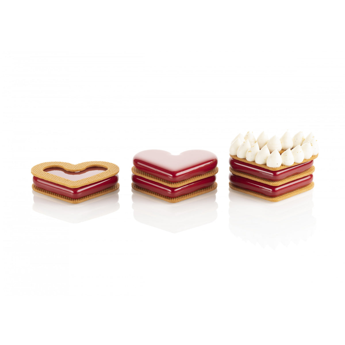 SILIKOMART Level Hearts 35 (Silicone Mould + Cutter)