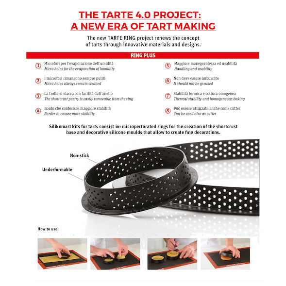 SILIKOMART Perforated Non-Stick Tart Rings