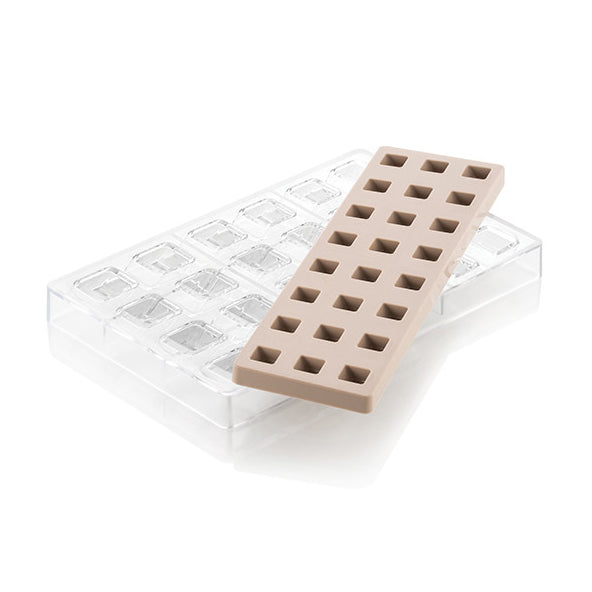 SILIKOMART Quadro 01 Chocolate Mould Kit, Bonbon