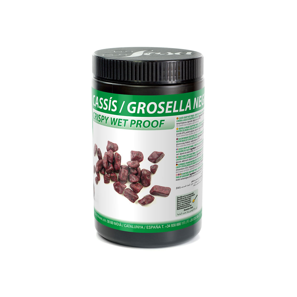 SOSA Wet Proof Freeze Dried Blackcurrant Crispy, 400g