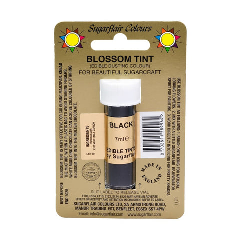 SUGARFLAIR Black Edible Blossom Tint Dusting Colours, 7ml