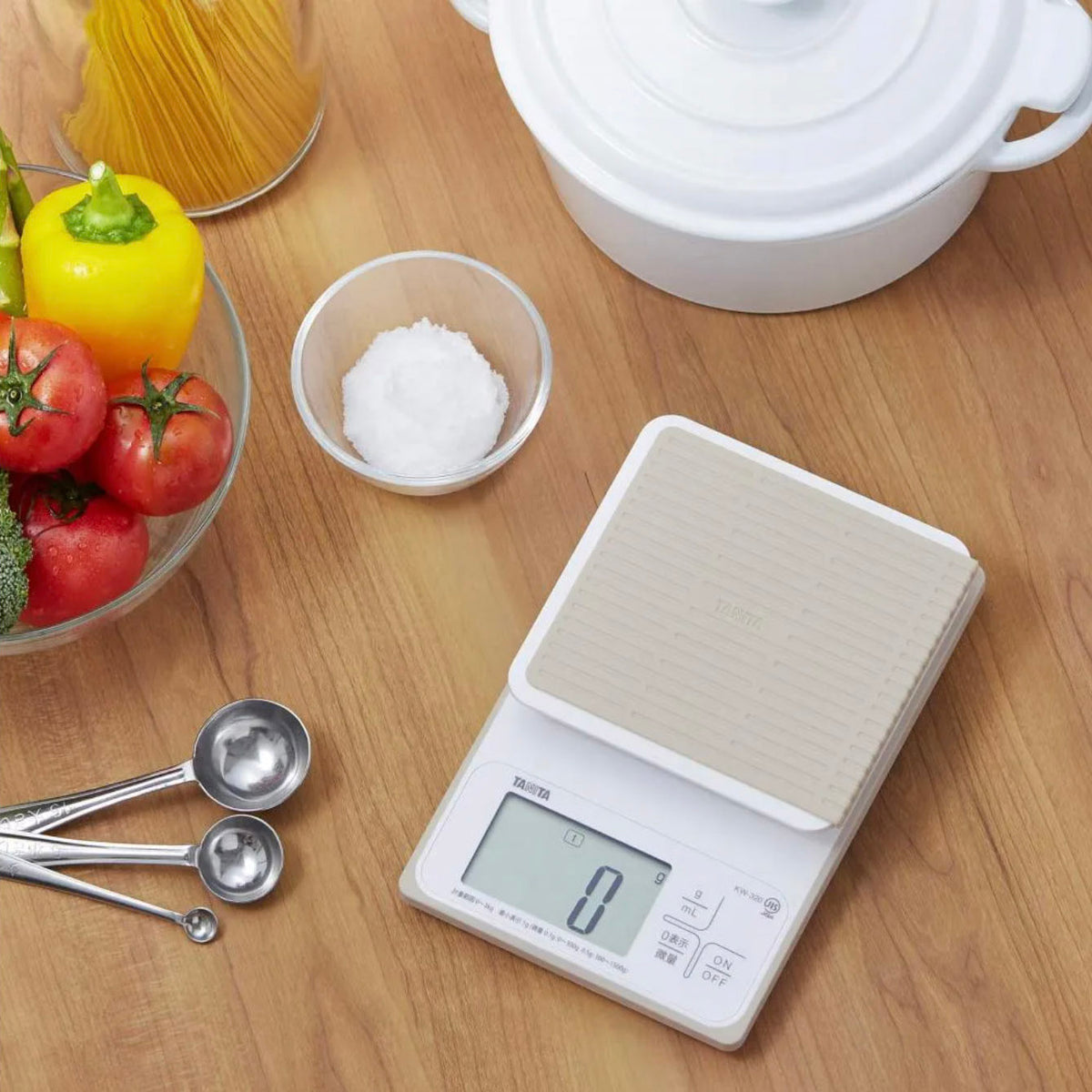 TANITA Waterproof Washable High Precision Digital Cooking Scale with Liquid Measurement Mode