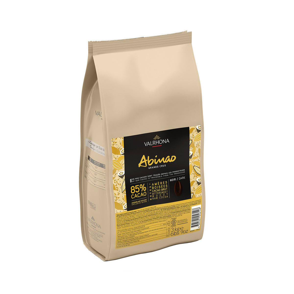 VALRHONA Abinao 85%, Dark Chocolate Couverture