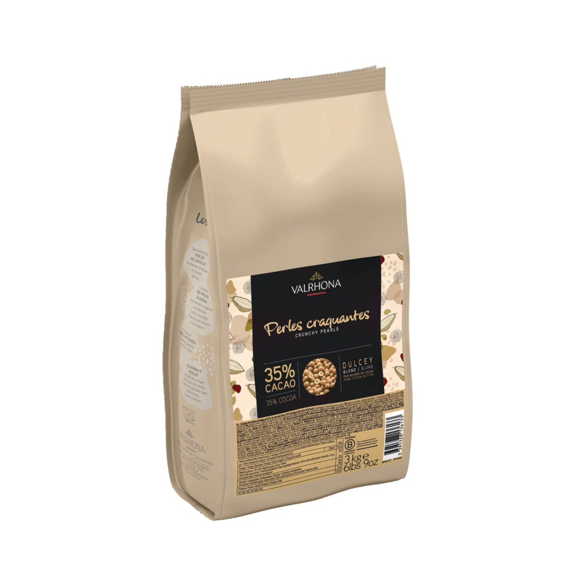 VALRHONA Dulcey 35%, Crunchy Blond Chocolate Pearls