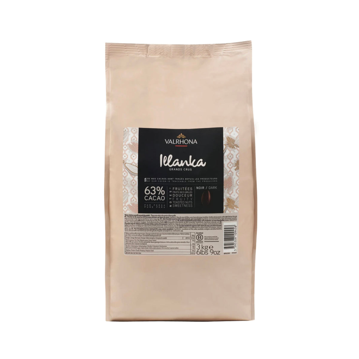 VALRHONA Illanka 63%, Dark Chocolate Couverture