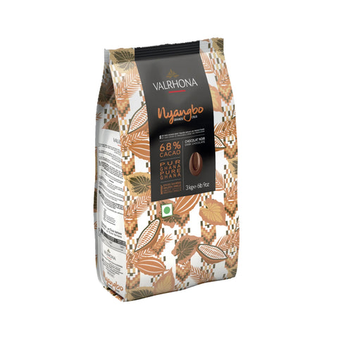 VALRHONA Nyangbo 68%, Dark Chocolate Couverture (3kg)