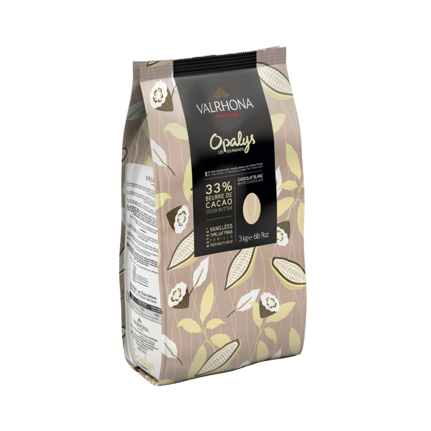 VALRHONA Opalys 33%, White Chocolate Couverture